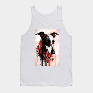 Greyhound Dog Portrait Tank Top